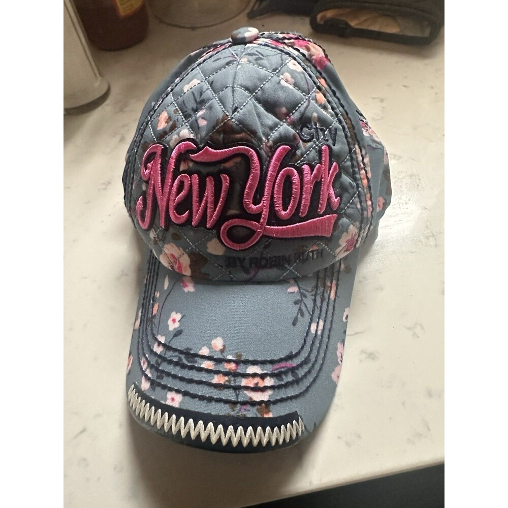 Robin Ruthβ Floral Blue New York Baseball Hat Cap - Pattern Trim Bill Fashion